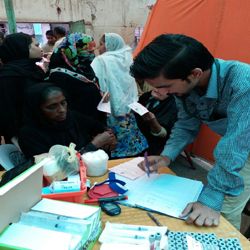 Free eye camp in Lyari, Karachi
