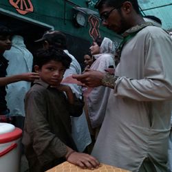 Free eye camp in Lyari, Karachi